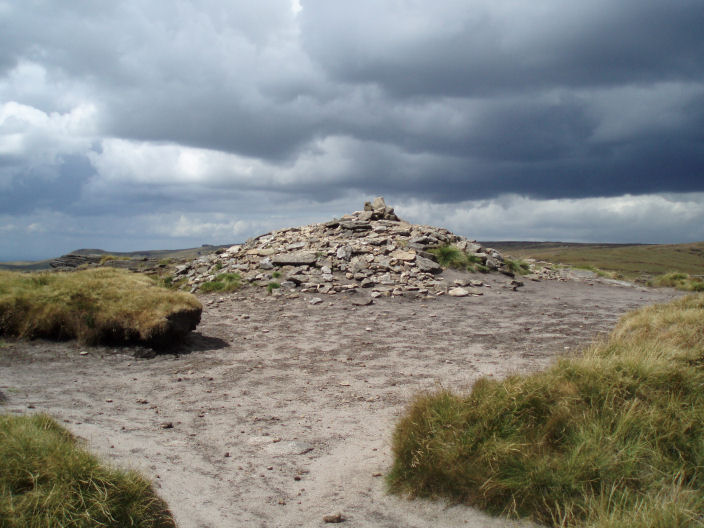 Grindslow Knoll summit cairn Grindslow Knoll summit cairn